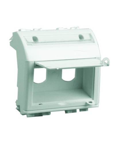 Адаптер для двух оптоволоконных разъемов типа ST, белый, 2 мод. DKC 76615B в Балашихе Аксессуары для кабель-канала Pintop.ru