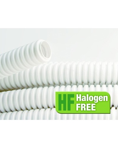 Труба ПЛЛ гибкая гофр. не содержит галогенов д.50мм, ПВ-0, с протяжкой,15м, цвет белый DKC 81850 в Балашихе Труба гофрированная Pintop.ru