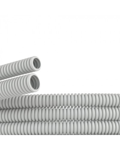 Труба ПВХ гибкая гофр. д.40мм, тяжёлая без протяжки, цвет серый DKC 90540 в Балашихе Труба гофрированная Pintop.ru
