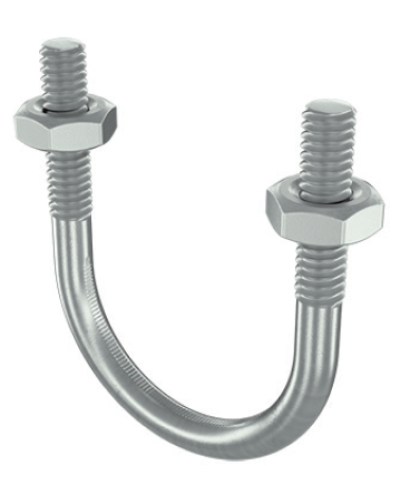 Скоба монтажная U-образная с резьбой М6 с гайками для труб d 1/2 DKC BHU11012 в Балашихе Держатели, клипсы, скобы Pintop.ru