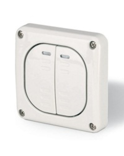 Выключатель однополюсный, двухклавишный DKC DIS1373022 в Балашихе Аксессуары для стоек и шкафов Pintop.ru