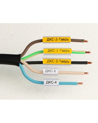 Маркировка для провода, гибкая, для трубочек. 4х18мм. Желтая DKC NUTFL18Y в Балашихе Крепежные изделия Pintop.ru