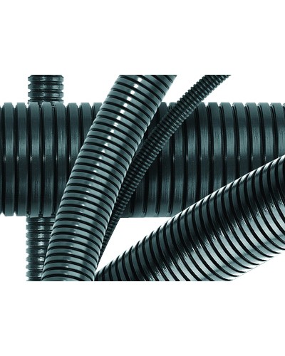 Труба гофрированная DN36мм, ПВ-0, D вн 36,3 мм, D нар 42,5 мм, полиамид 6, с протяжой DKC PA613643F0 в Балашихе Труба гофрированная Pintop.ru