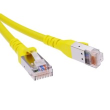 Патч-корд экранированный CAT6A SF/UTP 4х2, LSZH, желтый, 1м DKC RN6ASF4510YL