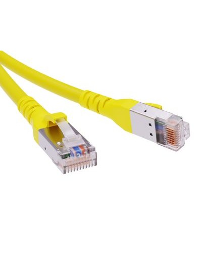 Патч-корд экранированный CAT6A SF/UTP 4х2, LSZH, желтый, 1.5м DKC RN6ASF4515YL в Балашихе Патчкорды (медные) Pintop.ru