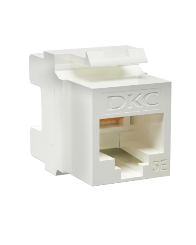 Модуль Keystone RJ45 CAT5E неэкранированный, 180 градусов, белый (форм-фактор A10) DKC RNK5EU180WH в Балашихе Модули Keystone Pintop.ru