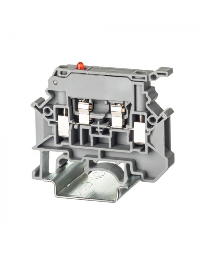 Клемма для предохранителя , винтовой зажим, 2 точки подключения, 4 кв.мм, серая DKC TUR-4-HESILED250 в Балашихе Клеммные колодки Pintop.ru