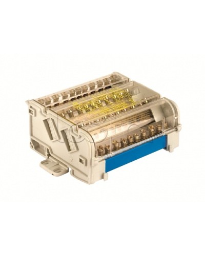 Блок распределительный на DIN рейку 4р 160А, 5х7мм 1х8мм 1х9мм 1х12мм DKC BD16084 в Балашихе Аксессуары для стоек и шкафов Pintop.ru