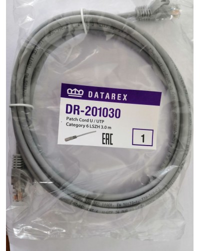 Шнур коммутационный категории 6 Datarex DR-201010 в Балашихе Патчкорды (медные) Pintop.ru
