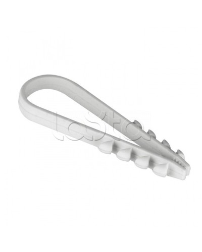 Дюбель-хомут для круглого кабеля (19-25мм) белый (100шт.) EKF PROxima (plc-ncc-19x25w) в Балашихе Крепеж: Дюбели, шурупы, саморезы Pintop.ru