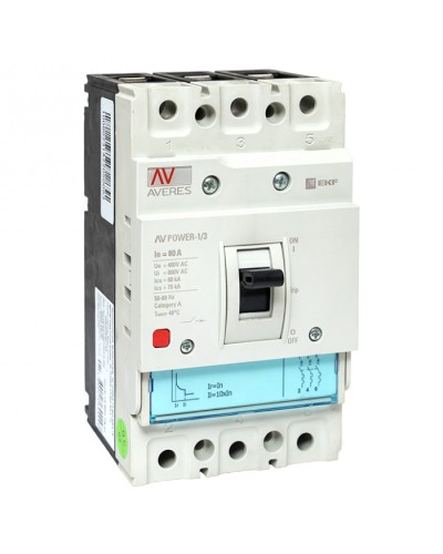 Автоматический выключатель AV POWER-1/3 80А 80kA TR EKF AVERES (mccb-13-80H-TR-av) в Балашихе Электротехническое оборудование Pintop.ru
