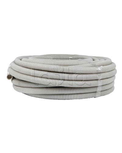 Труба гофр. ПВХ с протяжкой d25 мм (25 м) серая EKF-Plast (tg-z-25-25n) в Балашихе Труба гофрированная Pintop.ru