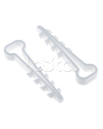 Дюбель-хомут (5х10 мм) для плоского кабеля белый (100 шт.) EKF PROxima (plc-cd1-5x10w) в Балашихе Крепеж: Дюбели, шурупы, саморезы Pintop.ru