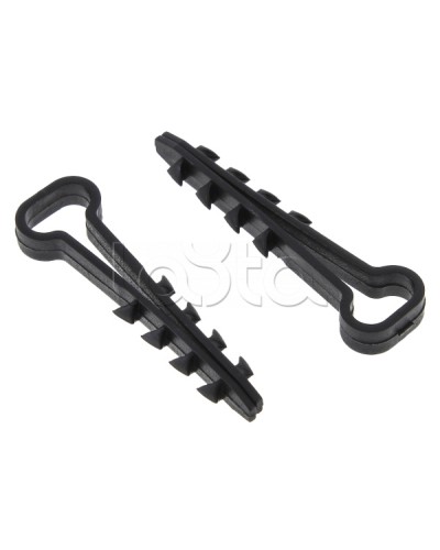 Дюбель-хомут (6х12 мм) для плоского кабеля черный (100 шт.) EKF PROxima (plc-cd1-6x12b) в Балашихе Крепеж: Дюбели, шурупы, саморезы Pintop.ru