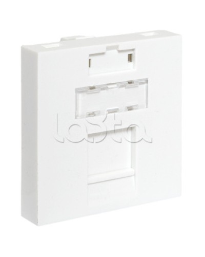 Вставка розеточная TERACOM PRO 45x45мм формат Mosaic на 1 модуль Keystone белая EKF (TRP-INS-MOS-2M1P-WH) в Балашихе Розетки компьютерные и телефонные Pintop.ru