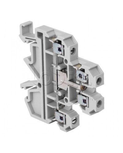 Клемма винтовая двухуровневая JXB-4/35L с перемычкой между уровнями серая EKF (plc-jxb-2-4/35L-gy) в Балашихе Клеммные колодки Pintop.ru