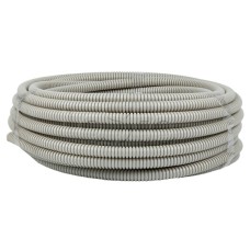 Труба гофр. ПВХ с протяжкой d16 мм (25 м) серая EKF-Plast (tg-z-16-25n)