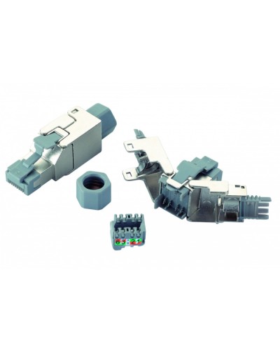 Вилка RJ45 категории 6 FTP для полевой установки Eurolan (13A-F6-03SL) в Балашихе Коннекторы и разъемы Pintop.ru