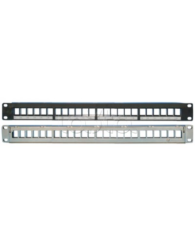 Наборная коммутационная панель 19”, 1U, 24 порта UTP/FTP Eurolan (27F-00-24BL) в Балашихе Коннекторы Pintop.ru