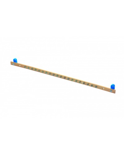 Шина заземления 19 (500 мм), 20 точек, 5 × 15 мм Eurolan 60A-14-11GR в Балашихе Аксессуары для стоек и шкафов Pintop.ru