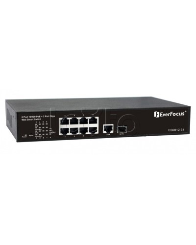 Коммутатор PoE 8-портовый EverFocus ES0812-31 в Балашихе Коммутаторы Pintop.ru