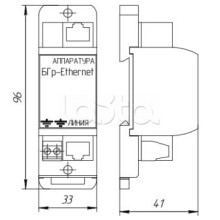 Устройство защиты от импульсных перенапряжений Forteza Блок БГр-Ethernet-PoE