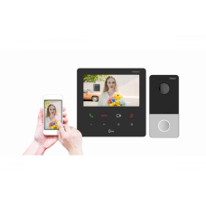 Комплект IP видеодомофона HiWatch DS-D200IKWF