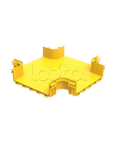 Ответвитель крестообразный пластиковый оптического лотка Hyperline FBTR-360-CRS в Балашихе Аксессуары для лотков Pintop.ru