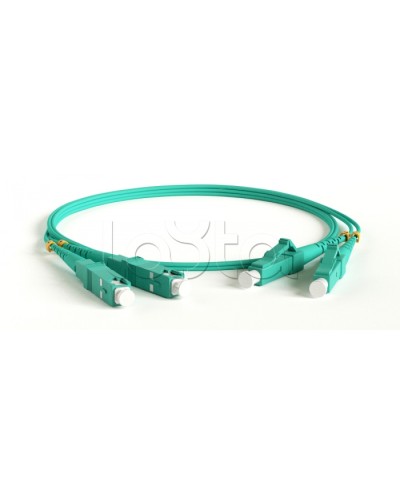 Патч-корд волоконно-оптический Hyperline FC-D2-503-SC/PR-SC/PR-H-2M-LSZH-AQ в Балашихе Патч-корды оптические Pintop.ru