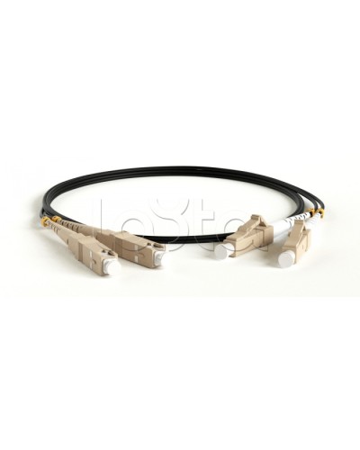 Патч-корд волоконно-оптический Hyperline FC-D2-50-LC/PR-LC/PR-H-2M-LSZH-BK в Балашихе Патч-корды оптические Pintop.ru