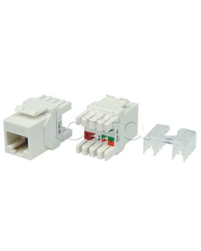Вставка Keystone Jack RJ-45(8P8C) Hyperline KJ8-8P8C-C5e-180-WH в Балашихе Модули Keystone Pintop.ru