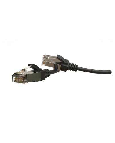 Патч-корд S/FTP Hyperline (PC-LPT-SFTP-RJ45-RJ45-C6-1M-LSZH-BK) в Балашихе Патчкорды (медные) Pintop.ru