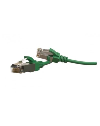 Патч-корд S/FTP Hyperline (PC-LPT-SFTP-RJ45-RJ45-C6-1M-LSZH-GN) в Балашихе Патчкорды (медные) Pintop.ru
