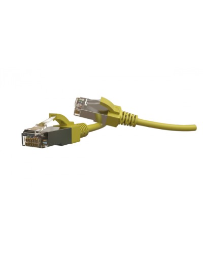 Патч-корд S/FTP Hyperline (PC-LPT-SFTP-RJ45-RJ45-C6-1M-LSZH-YL) в Балашихе Патчкорды (медные) Pintop.ru