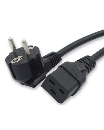 Кабель питания 1,8 м Hyperline PWC-IEC19-SHM-1.8-BK в Балашихе Патч-корды и пигтейлы Pintop.ru