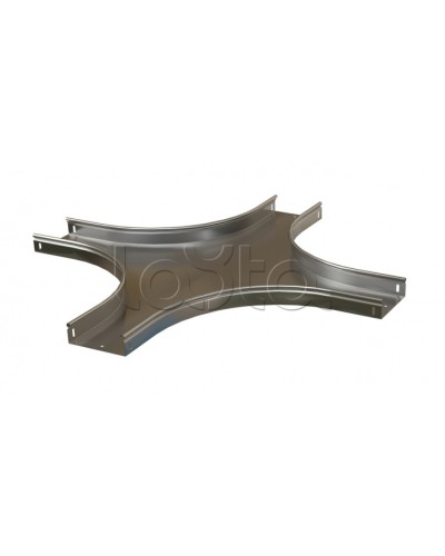 Ответвитель X-образный горизонтальный плавный Hyperline RST-CXS-100-100-0,8-R100-SZ в Балашихе Аксессуары для лотков Pintop.ru