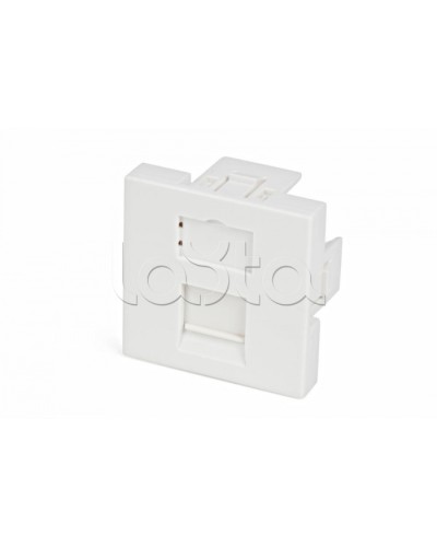 Вставка 45x45 (аналог Mosaic) для 1 модуля формата Keystone Jack, со шторкой Hyperline SIP2-1K-M45-45 в Балашихе Модули Keystone Pintop.ru