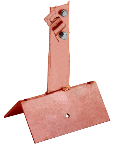 Держатель проводника круглого 6-10мм винтовой для конька широкого h=100мм медь IEK (ZDP81-50-4-16-100) в Балашихе Крепеж Pintop.ru