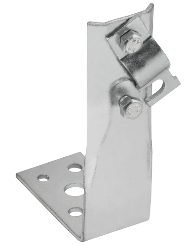 Держатель проводника круглого 6-10мм винтовой угловой h=150мм оцинкованная сталь IEK (ZDP87-11-1-16-150) в Балашихе Крепеж Pintop.ru