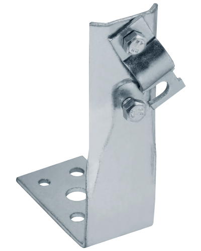 Держатель проводника круглого 6-10мм винтовой угловой h=80мм оцинкованная сталь HDZ IEK (ZDP87-14-1-16-80) в Балашихе Крепеж Pintop.ru