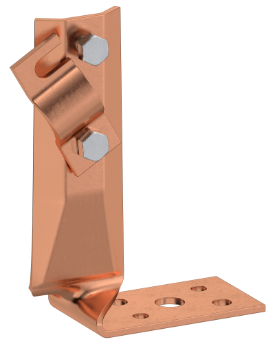 Держатель проводника круглого 6-10мм винтовой угловой скрученный h=70мм медь IEK (ZDP87-50-1-16-70) в Балашихе Крепеж Pintop.ru