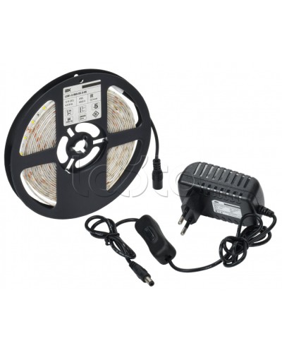 Комплект DIY (2835W60-4,8-IP65-12В 5м + др. + выкл.) IEK (LSR1-2-060-65-1-05-S1) в Балашихе Источники света(Лампы) Pintop.ru