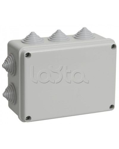 Коробка распаячная KM41241 для о/п 150x110x70мм IP44 10 кабель вводов IEK (UKO10-150-110-070-K41-44) в Балашихе Распределительные коробки Pintop.ru