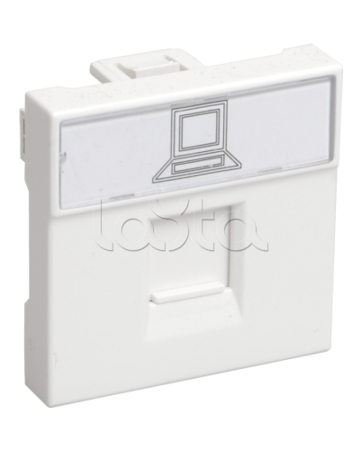 Розетка информационная РКИ-20-00-П RJ-45 UTP кат. 5e IEK CKK-40D-RI2-K01 в Балашихе Аксессуары для кабель-канала Pintop.ru