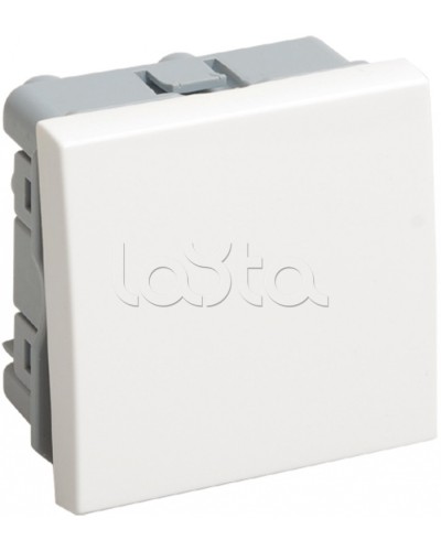 Выключатель одноклавишный (на 2 модуля) ПРАЙМЕР белый (ВКО-21-00-П) IEK CKK-40D-VO2-K01 в Балашихе Аксессуары для кабель-канала Pintop.ru