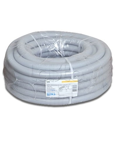 Труба гофрированная ПВХ 20 мм с зондом IEK CTG20-20-K41-100I (100 м) в Балашихе Труба гофрированная Pintop.ru