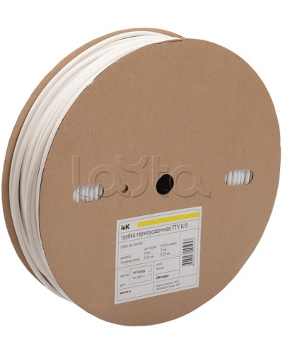 Трубка термоус. ТТУ (ТУТ) 20/10(дл.100м) белая. IEK(UDRS-D20-100-K01) в Балашихе Дополнительное оборудование для ОПС Pintop.ru