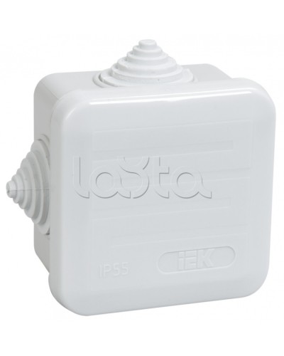 Коробка КМ41236 распаячная для о/п (RAL7035, 4 гермоввода, защелкивающаяся крышка) IEK UKOZ11-070-070-040-K41-44 в Балашихе Распределительные коробки Pintop.ru