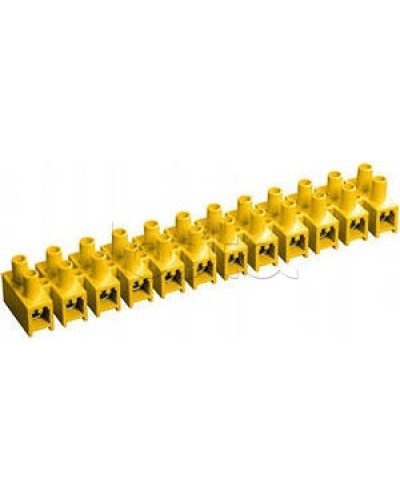 Зажим винтовой ЗВИ-3 н/г 1,0-2,5 мм2 (12пар) желтый IEK UZV7-003-04 в Балашихе Клеммные колодки Pintop.ru