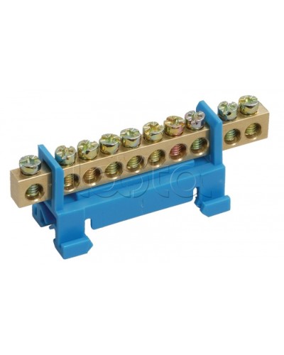 Шина нулевая с DIN-изолятором ШНИ-6x9-10-С-С IEK YNN10-69-10P-K07 в Балашихе Клеммные колодки Pintop.ru